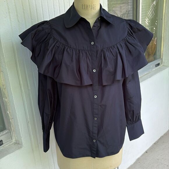 cinq a sept ruffle blouse - Picture 1 of 7
